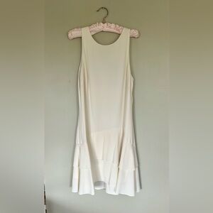 Halston Heritage Cream Sleeveless Mini Dress